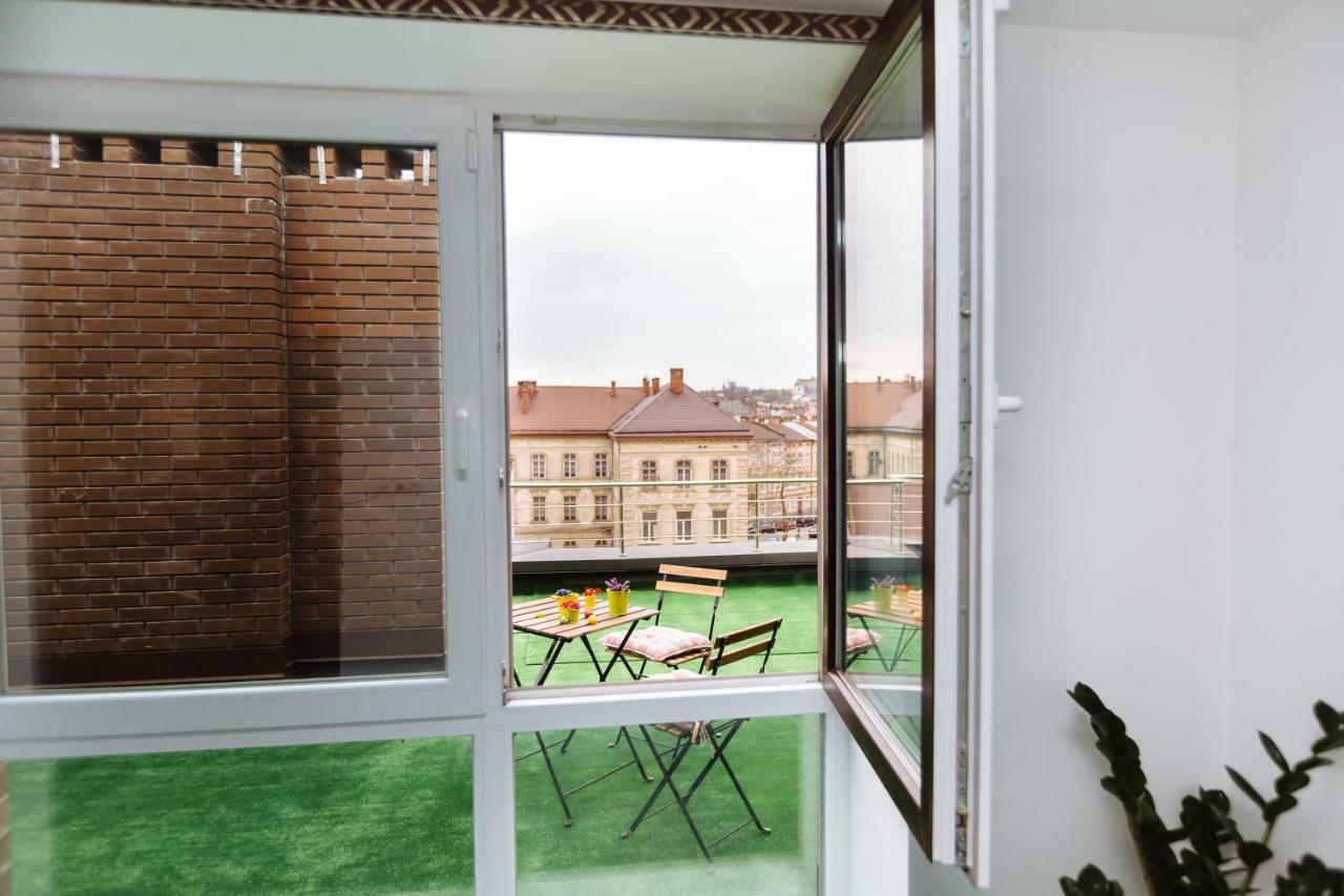 Luxury Terrace View Apartment! Lviv Exterior photo
