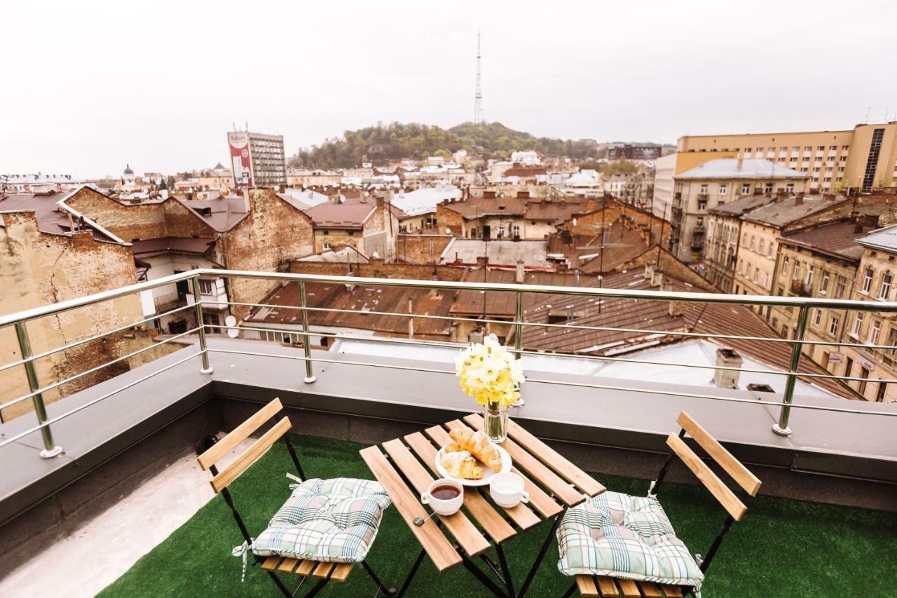 Luxury Terrace View Apartment! Lviv Exterior photo