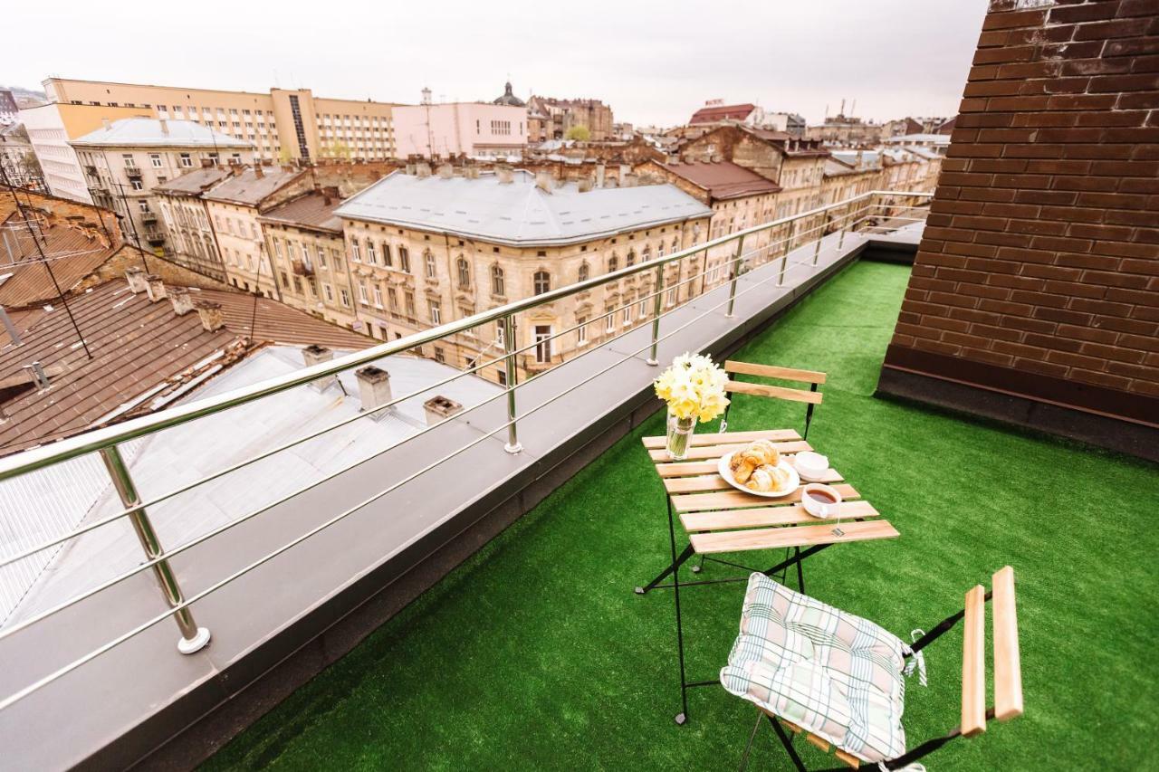 Luxury Terrace View Apartment! Lviv Exterior photo